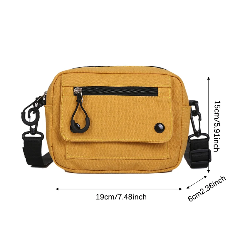 Canvas Crossbody Bags Youth Fashion Casual Large Capacity Ladies Shoulder Bag Solid Color Women Messenger Bag