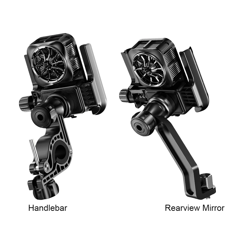 냉각 오토바이 자전거 전화 홀더 스탠드 방진 오토바이 핸들 바 전화 마운트 충격 흡수 장치 GPS 네비게이션 지원