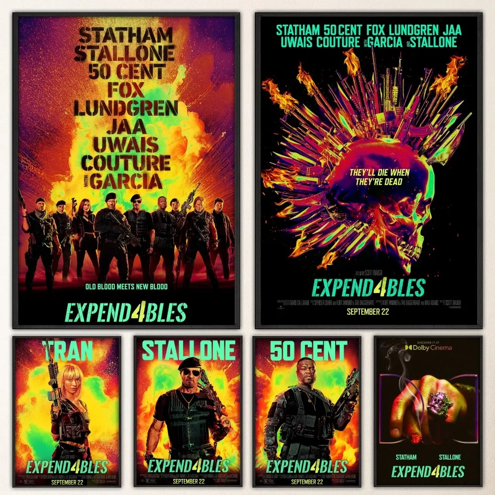 

Movie The E-Expendables 4 Poster Prints Poster Wall Painting Bedroom Living Room Wall Bar Restaurant Sticker Large
