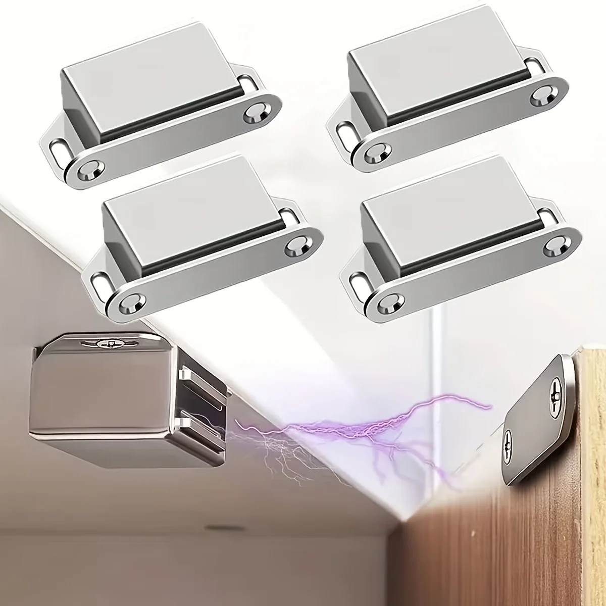 4pcs magnetic door Catch Latch, magnetic adsorption, used for cabinets, wardrobes, furniture door lock buckles hardware