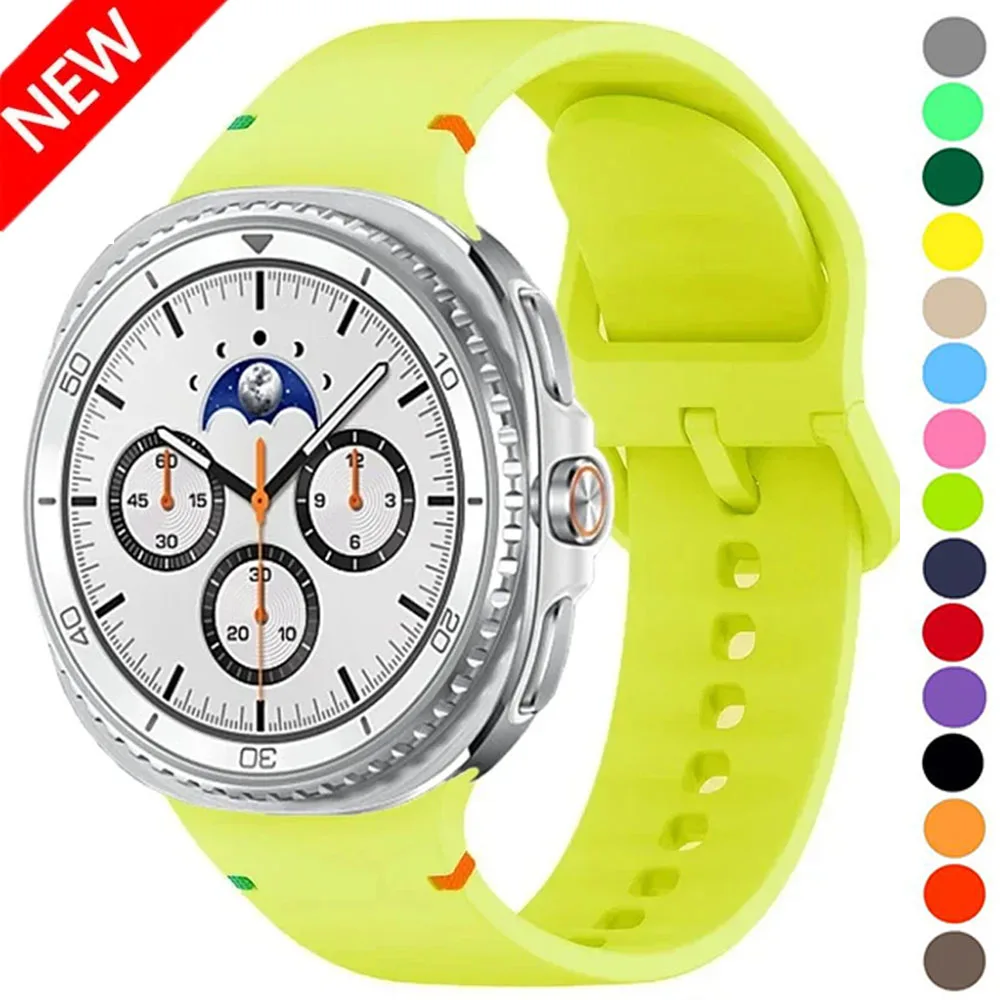 Bracelet de montre officiel en Silicone pour Samsung Galaxy Watch 8, 40mm 44mm, 1:1, Bracelet de sport, Galaxy Watch 8 Classic, ceinture 46mm