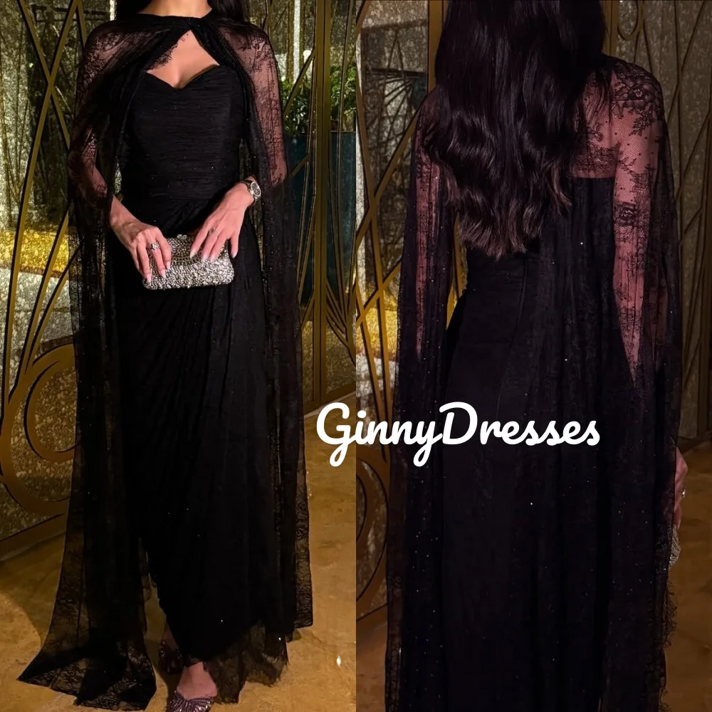 

Вечерние платья трапециевидной формы на заказ, роскошные вечерние платья в форме сердца, длиной до пола, на молнии, кружево, Vestidos De Fiesta, с длинными рукавами