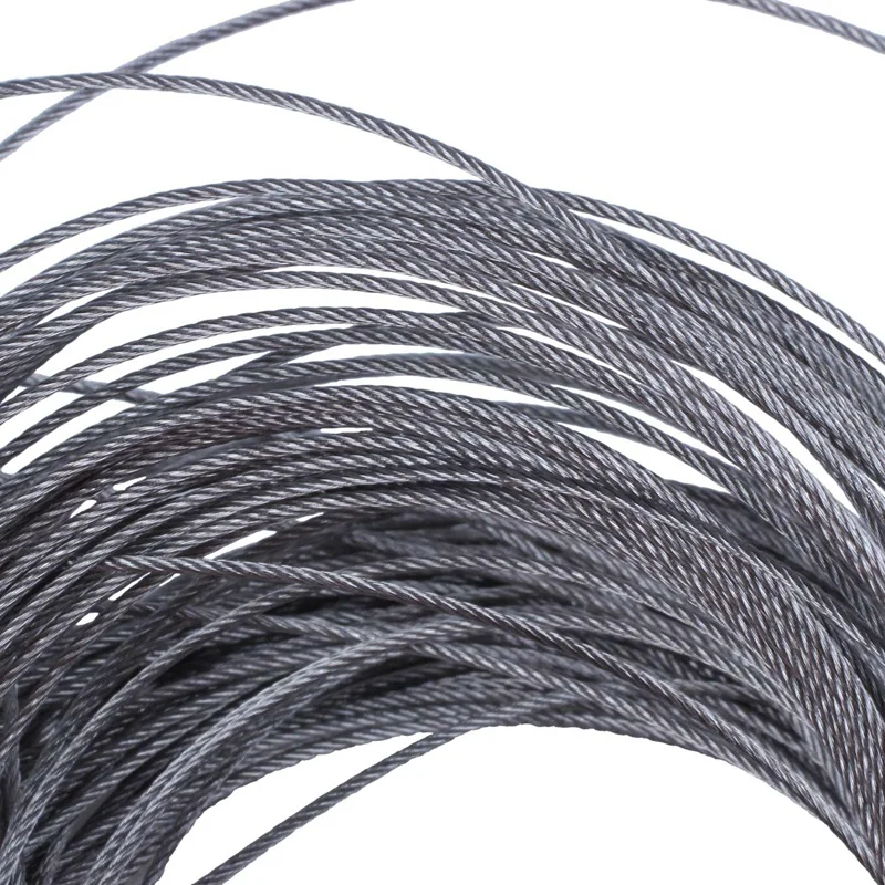 3X STAINLESS Steel Wire Rope Cable Rigging Extra, Length:15M Diameter:1.0Mm