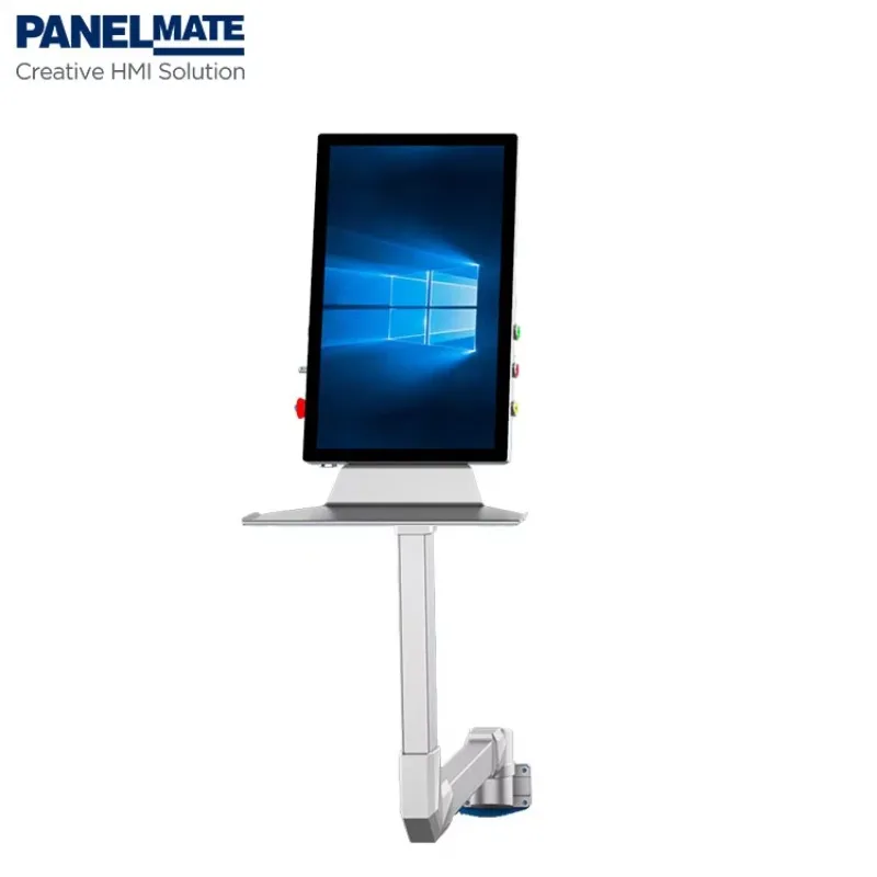 21.5 Inch Industrial Touchscreen Supported Arm System Bottom Wall Mount Industrial Display