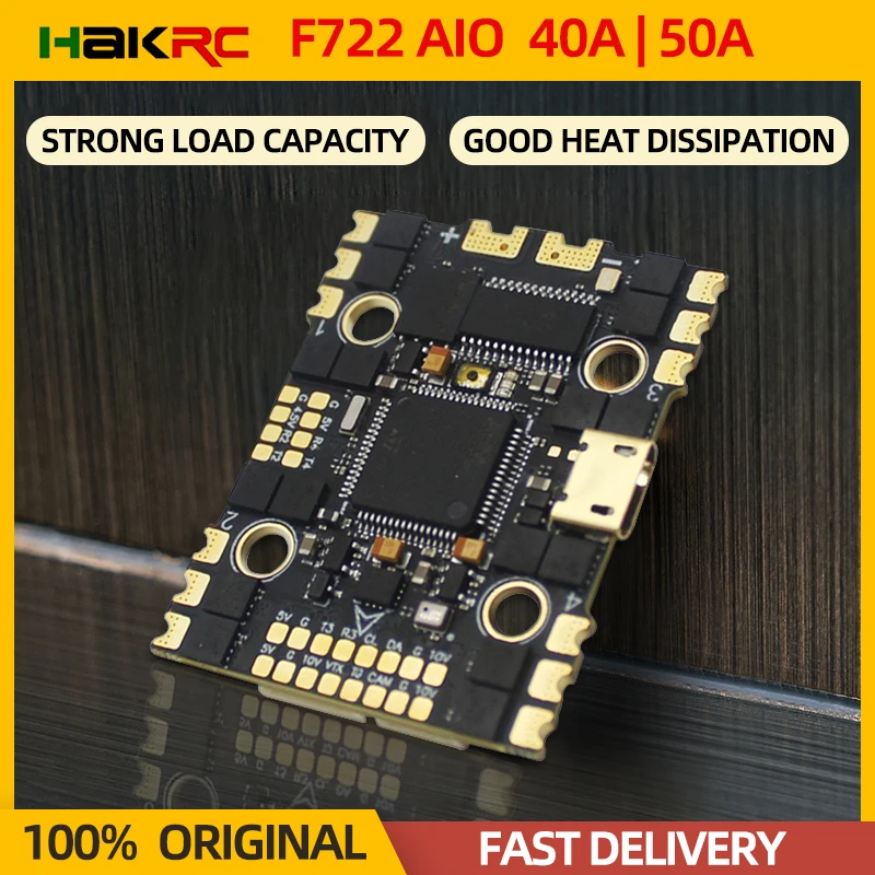 HAKRC F7220 F722 AIO F7 Flight Controller FC BL32 40A/50A ESC 2-6S For RC FPV Freestyle Toothpick Cinewhoop Drone Quadcopter