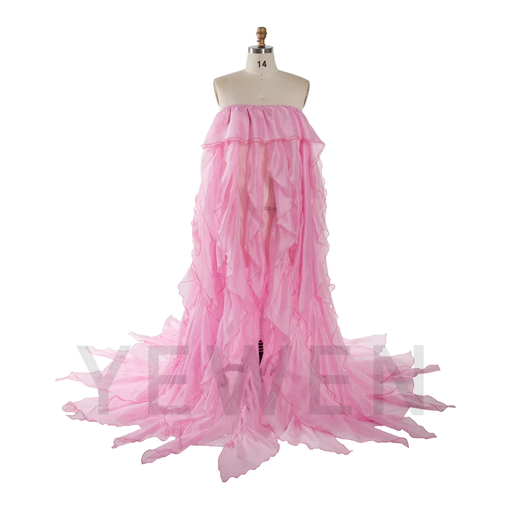 Photography and Maternity Dresses for Pregnant Photography Ruffles Pregnancy Photo Shooting Dress for Photo Shoot YW260219