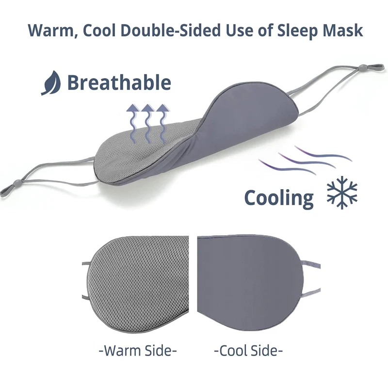 Sleep Eye Mask Shading บรรเทาความเมื่อยล้าของดวงตาสองด้านม Breathable Blindfold EYE PATCH Eyeshade แบบพกพา Unisex