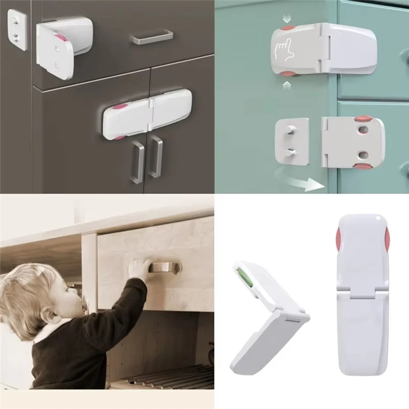 

【Flash Sale】Child Safety Drawer Lock,Double Use Right Angle Cabinet Door Protector, Multi-Function Plastic Buckle For Child Proo