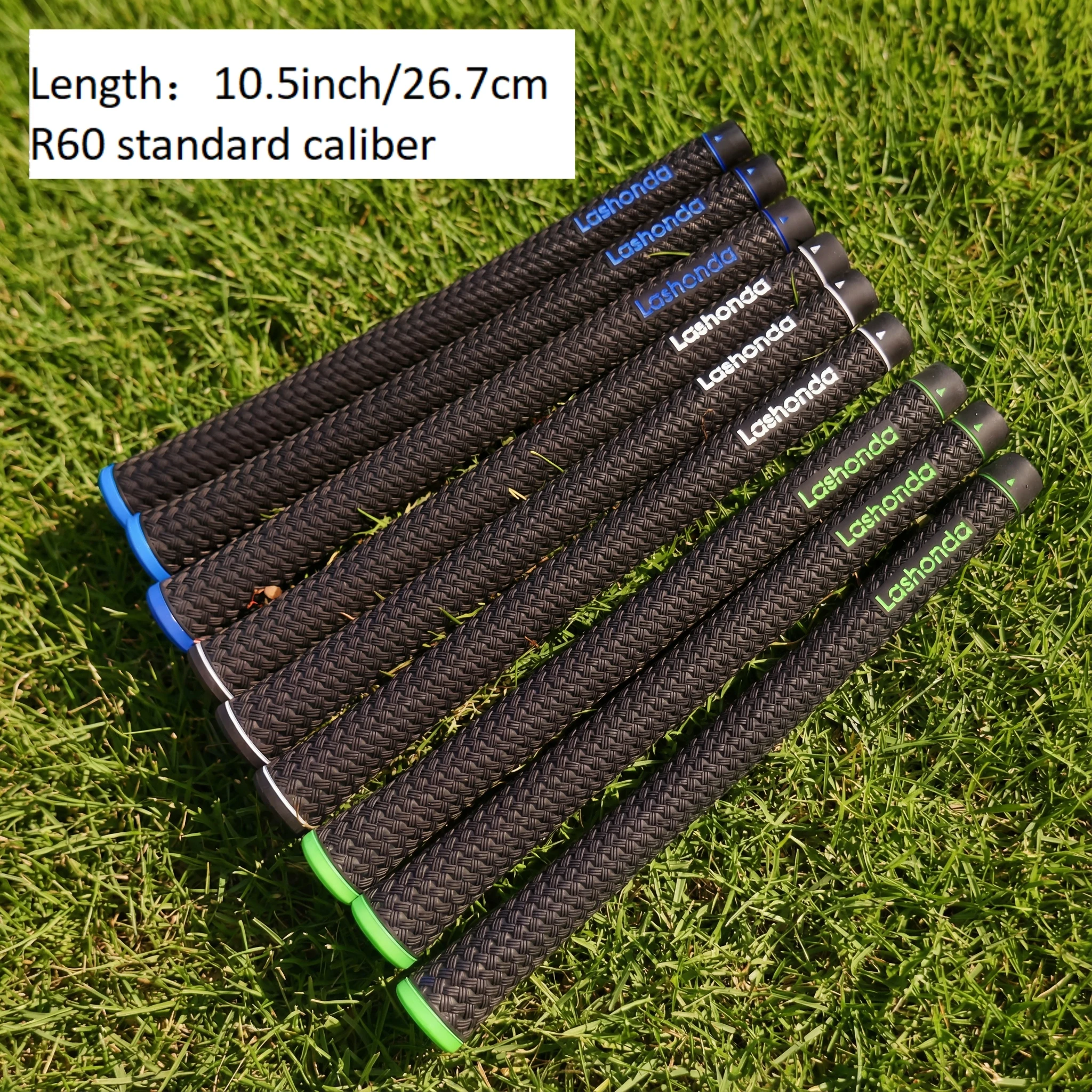 3Pcs Lashonda Golf Club Grips, Rubber Soft Elastic Shock Absorbing Design, Wear Resistant Durable Braided Texture, Super Sweat A