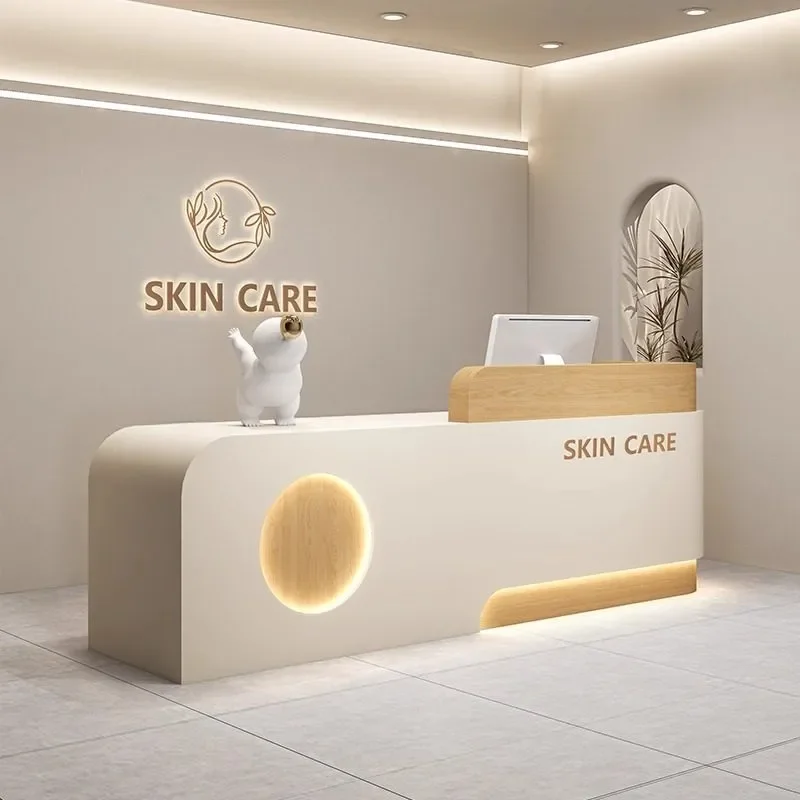 Luxury Reception Desk for Hotel Hospital Beauty Salon Clothing Store Front Office Counter Modern High End Company Lobby