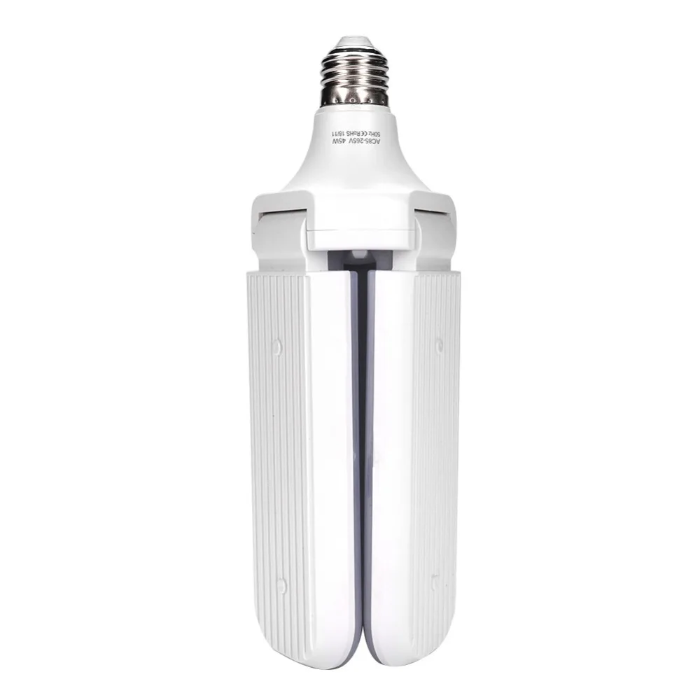 45W LED Ceiling Pendant Light E27 3 Blades Design Super Bright LED Light 90 Angle Adjustable Foldable Folding Fan Blade Lamp