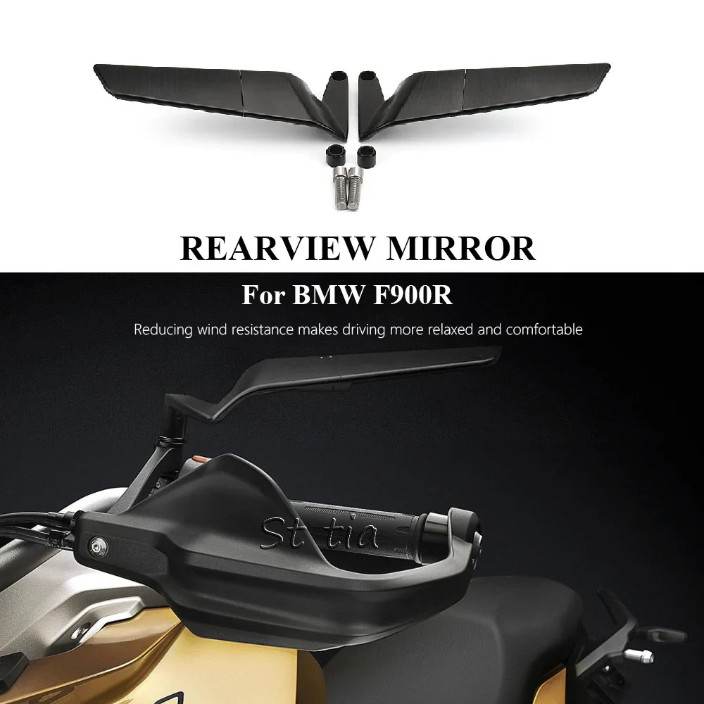 Neue Motorrad-Rückspiegel aus Aluminium in Schwarz für BMW F900R 2017-2025 F900XR 2020-2025 F900 R F900 XR