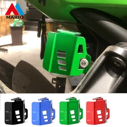 For Ninja 400 300 250 Ninja300 Ninja400 Ninja250 CNC Motorcycle Rear Brake Pump Fluid Reservoir Guard Protective Cover