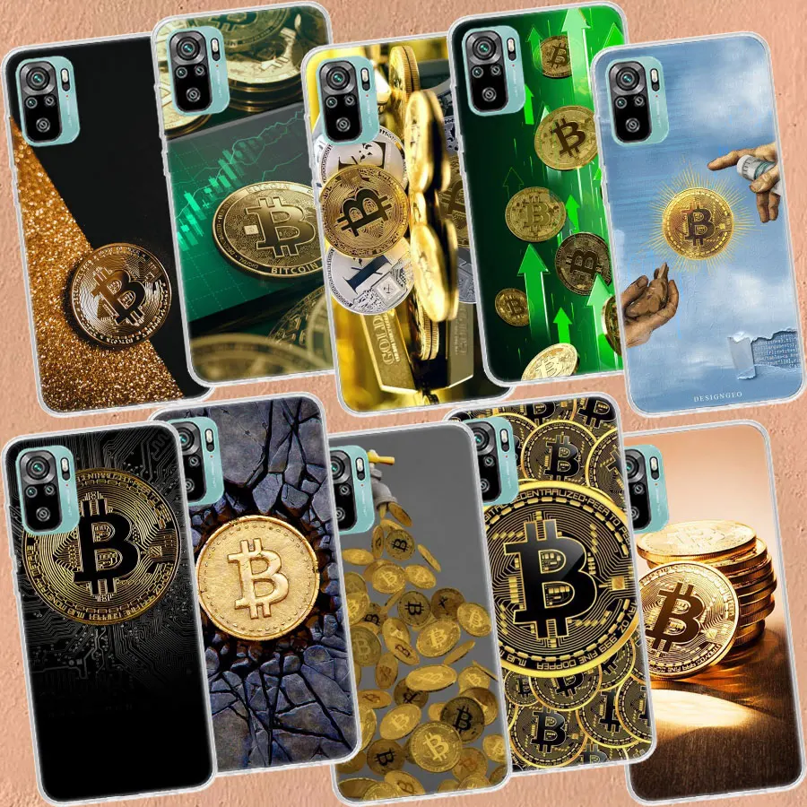 Virtual currency bitcoin Phone Case For Xiaomi Poco X3 F6 X4 F4 GT M3 M4 M5 M5S X5 X6 Pro 5G F5 F3 F2 F1 Mi Note 10 Lite Silico