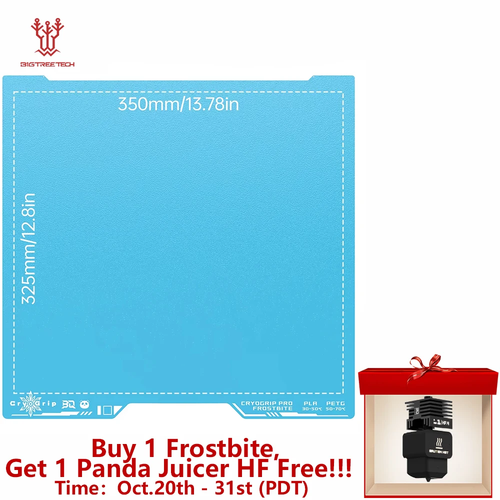 

BIGTREETECH Panda Build Plate CryoGrip Pro Glacier Sheet Spring Steel 3D Printer Parts For Bambu Lab H2D H2S 3D Printer