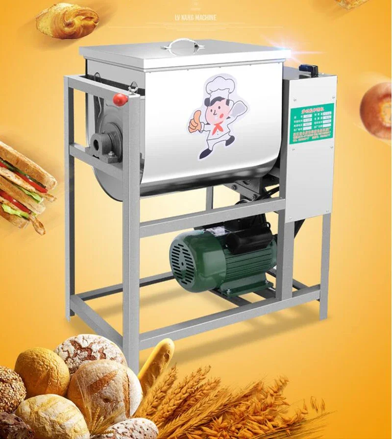 220v Kommerziellen Automatische elektrische teig mixer 5 kg, 15 kg, 25kg Mehl Mixer Rühren Mischer Die pasta maschine Teig kneten 1500w