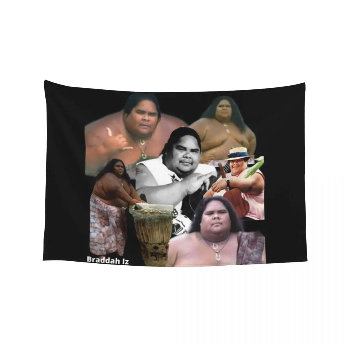 

Braddah Iz Tapestry Aesthetic Room Decor Korean Art Mural Decorations For Your Bedroom Christmas Decoration Tapestry
