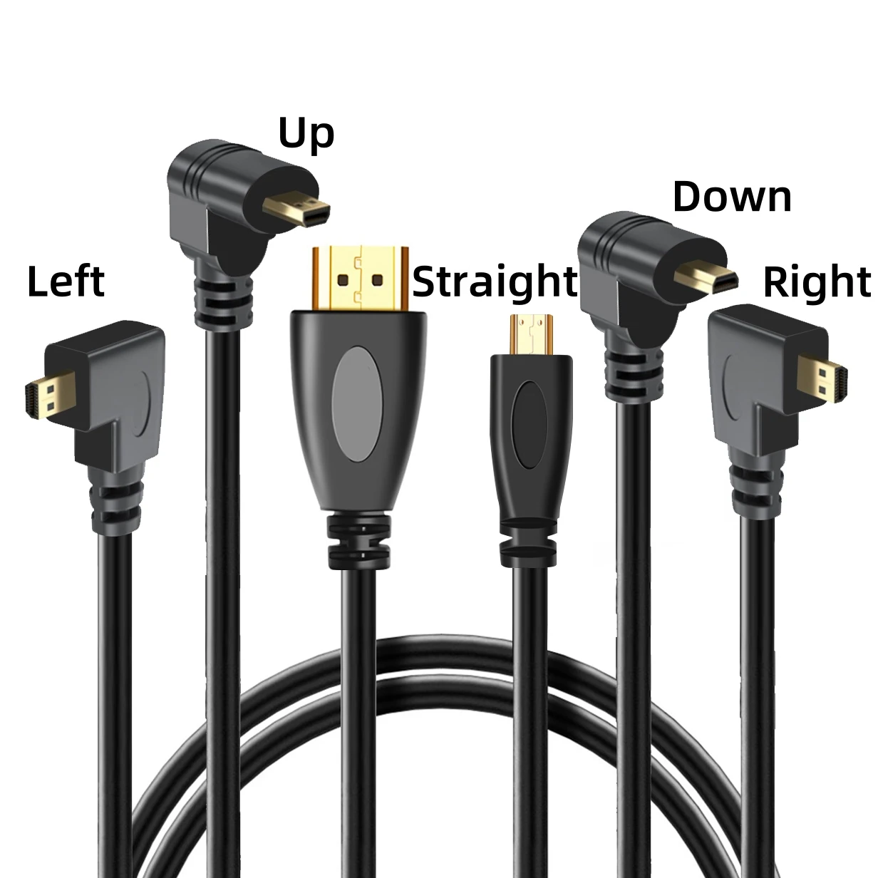 

0.5M 90 Degree Micro HDMI-compatible to HDMI-compatible Adapter 1080P Cable for Gopro Camera, Raspberry Pi5/4, Monitor