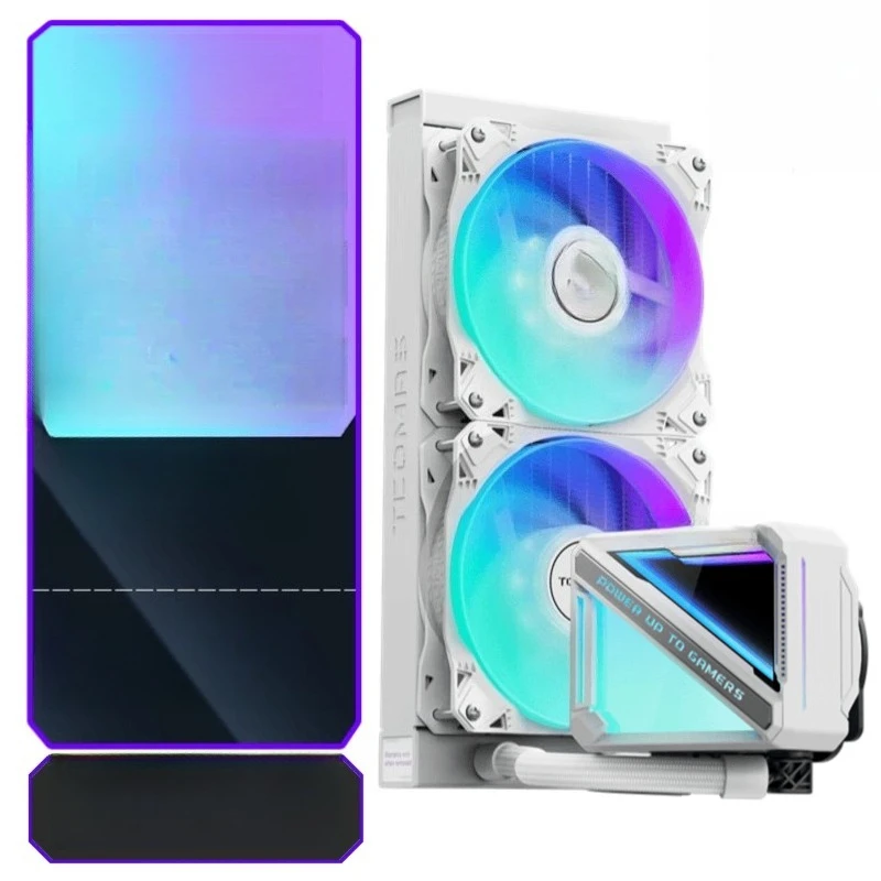 SJ-A090 240 white, integrated CPU water-cooled radiator, large cold head thickened cold exhaust fan ARGB light effect