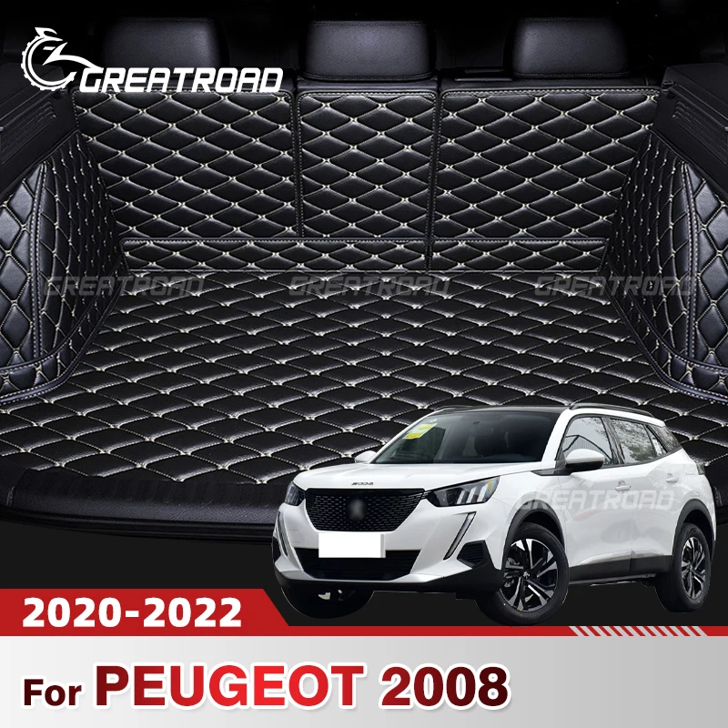 

Auto Full Coverage Trunk Mat For PEUGEOT 2008 2020 2021 2022 Anti-Dirty Car Boot Cover Pad Cargo Liner Interior Accessories
