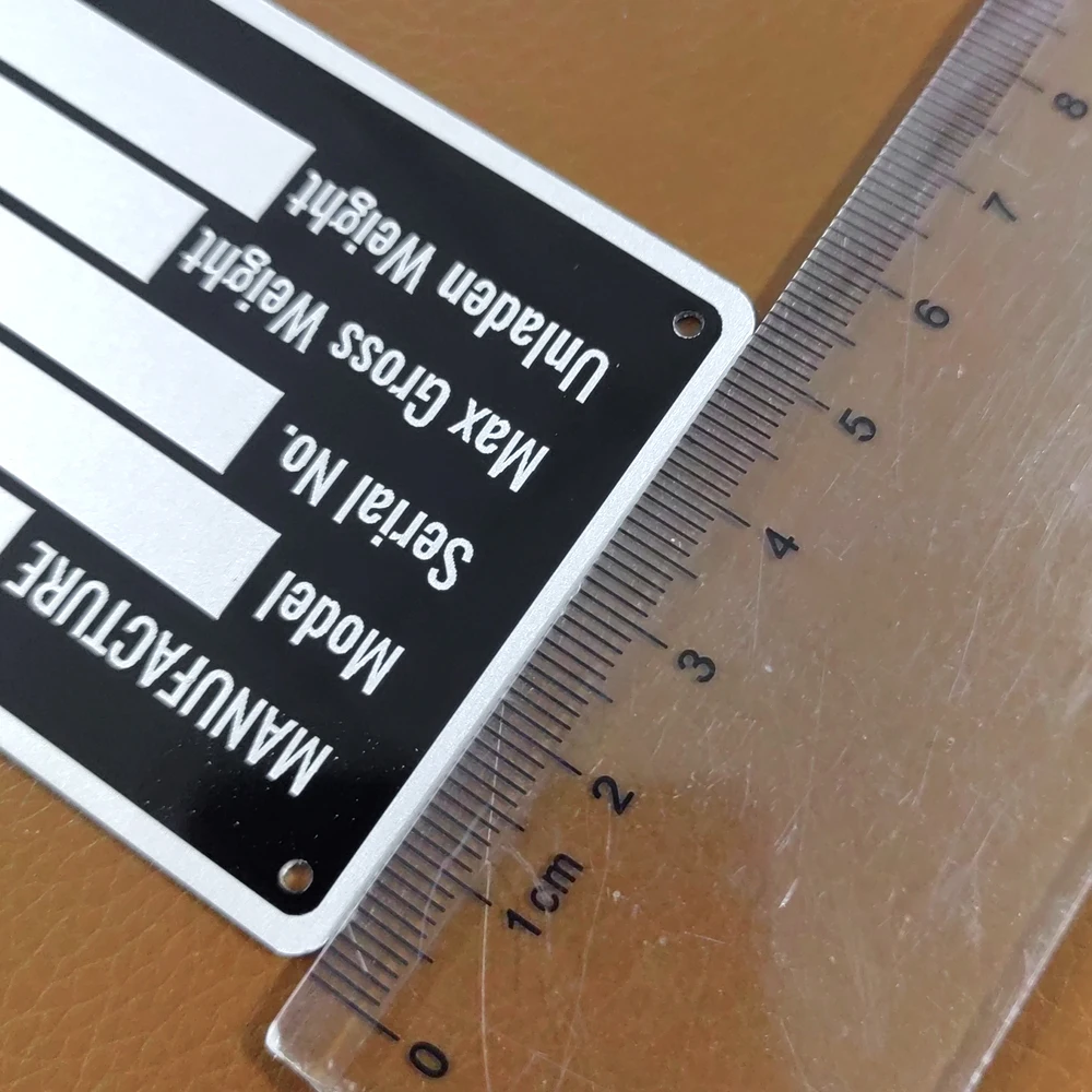 Aluminum Trailer VIN Plate Serial GVWR Medical ID Tag RV Parts Camper Accessories