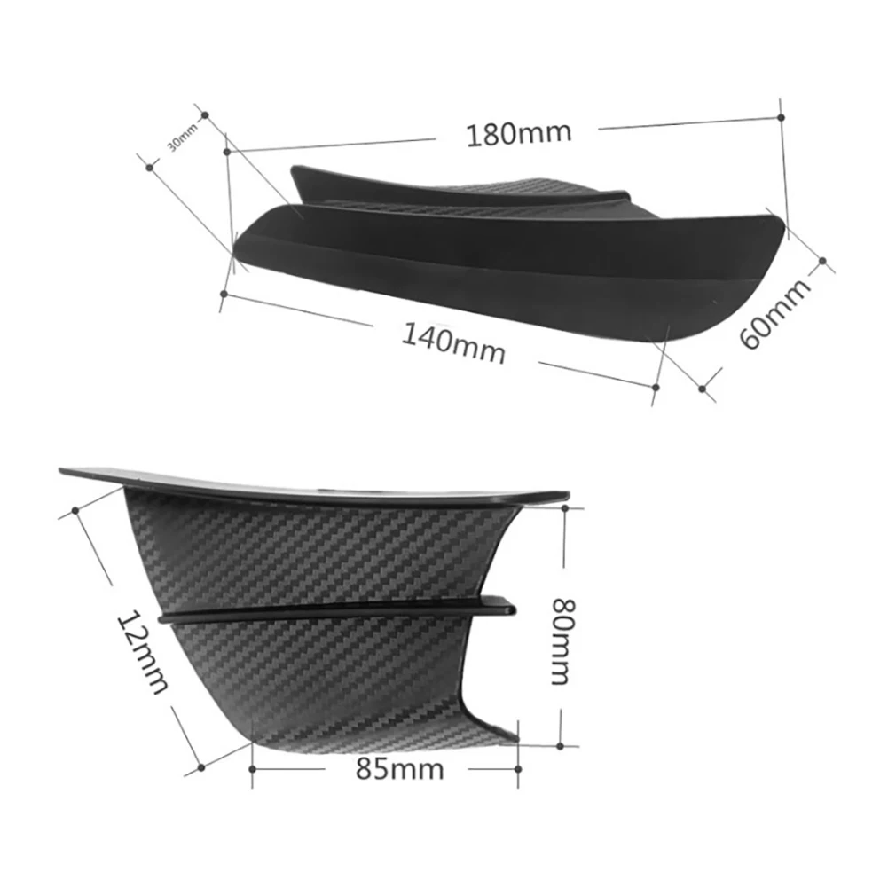 2Pcs Motorcycle Wings Aerodynamic Dynamic Spoiler Wings With Adhesive Front Side Air Deflectors Motorbike Fairing Universal