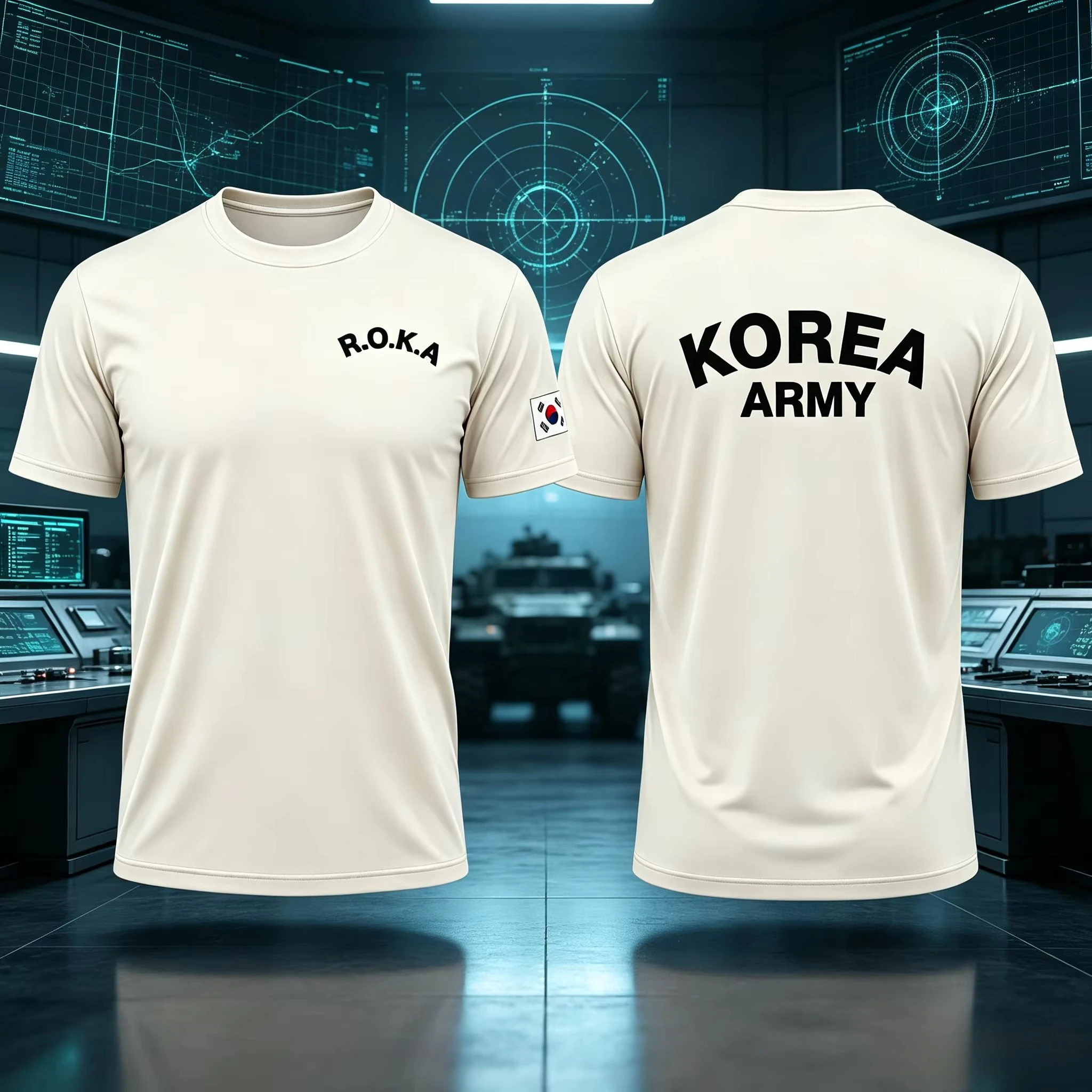 ROKA Korea Army Family Matching T Shirt Men Women Kids Quick Dry Short Sleeve  Korea Flag Print Casual Tactical Training Tops