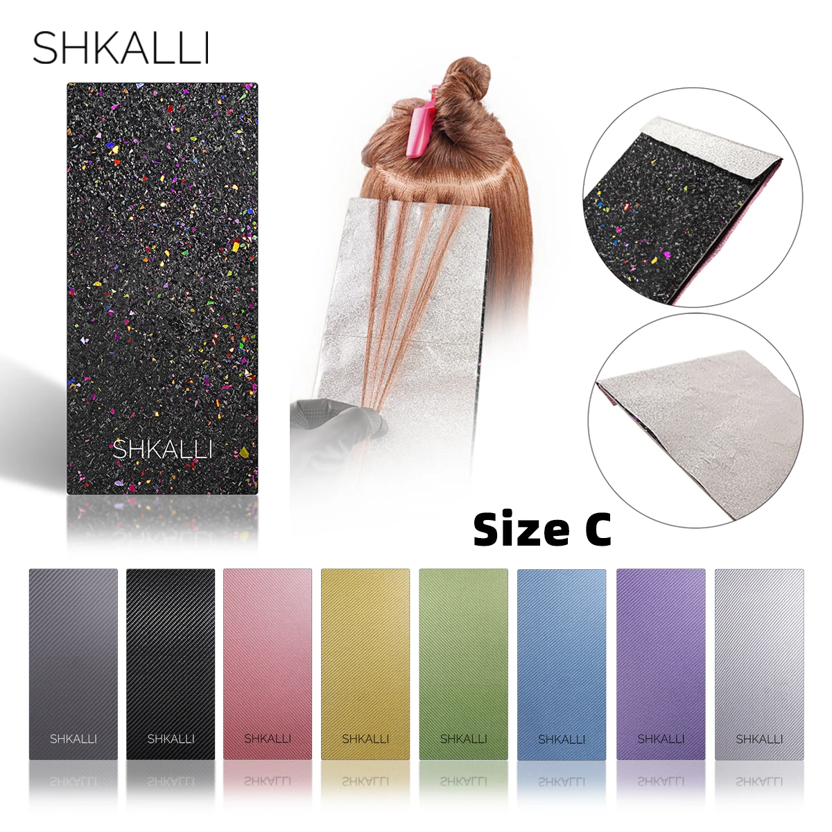 

SHKALLI Professional Hair Colouring Tools, Carbon Fibre Hair Board, Hairdressing Colouring Sheet for Highlighting Tin Foil