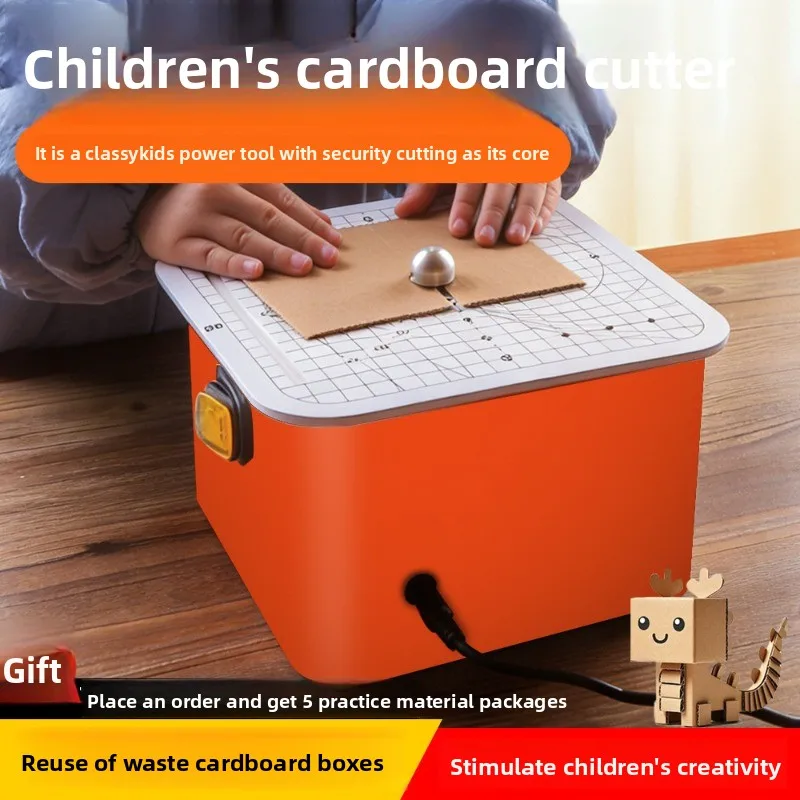 Kids Safe Cardboard Cutting Machine DIY Assembly Tool Kit Creative Handcraft Making Toy Gift For Children Art Craft Project
