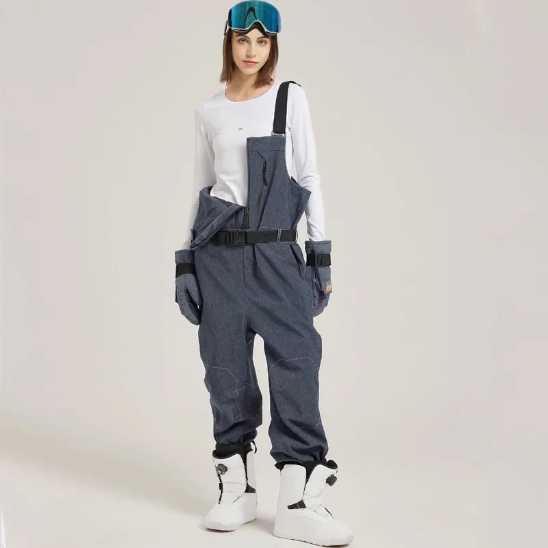 Winter Loose Skiing Pants New Men Ski Waterproof Overalls Outdoor Sport Snowboard Jumpsuits Windproof Warm Women Snow Trousers