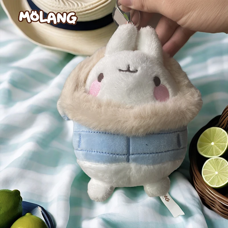 2024 Hot Sale Genuine Molang keychain Pendant Wearing Clothes Rabbit Filled Plush Pendant Stuffed Plush Doll For Bags key Gifts