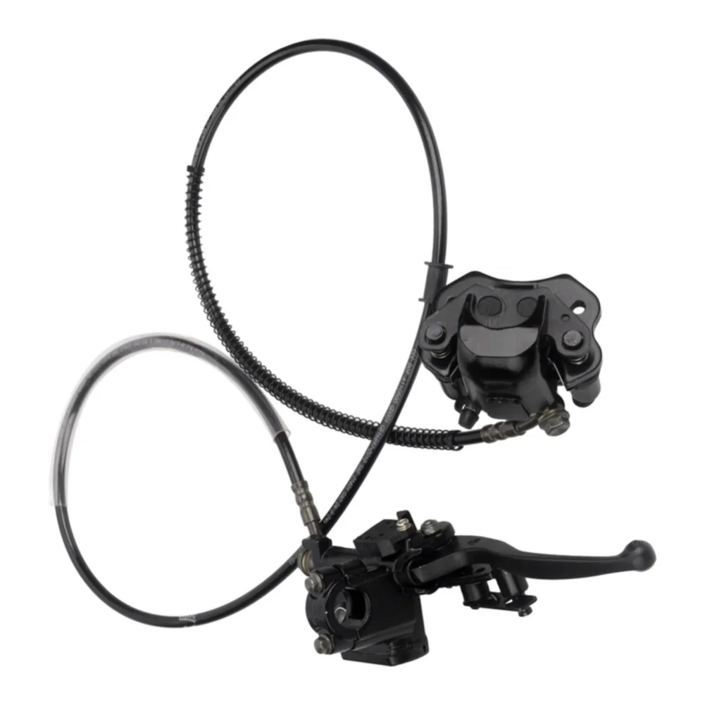 Left Hand Rear Hydraulic Brake Assembly Master Cylinder Lever Hose Caliper For 50 70 90 110 125 150 200 250 Cc For ATV For Quad