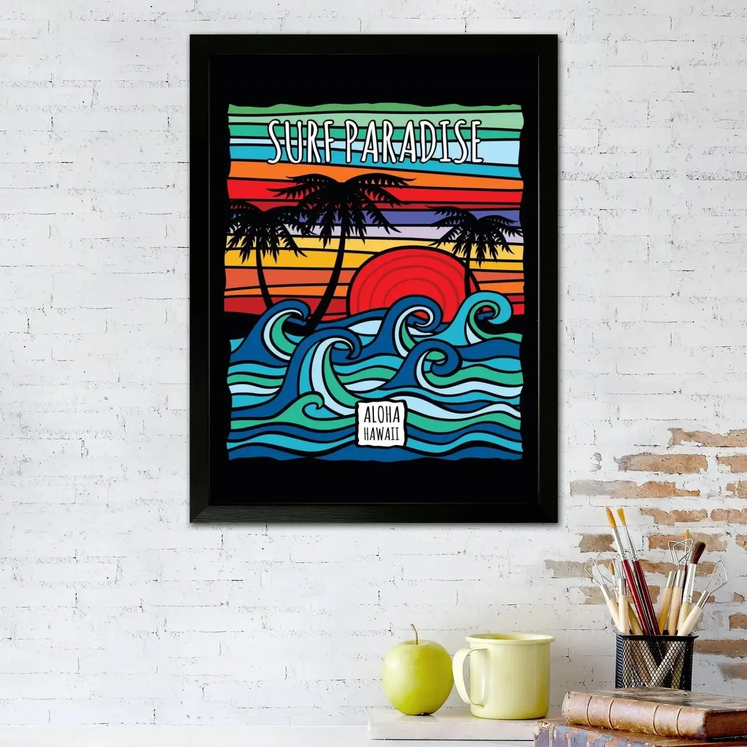 surf curse Canvas Art Poster and Wall Art, Picture Print, Modern Family Bedroom Decor, Posters,Decorative painting