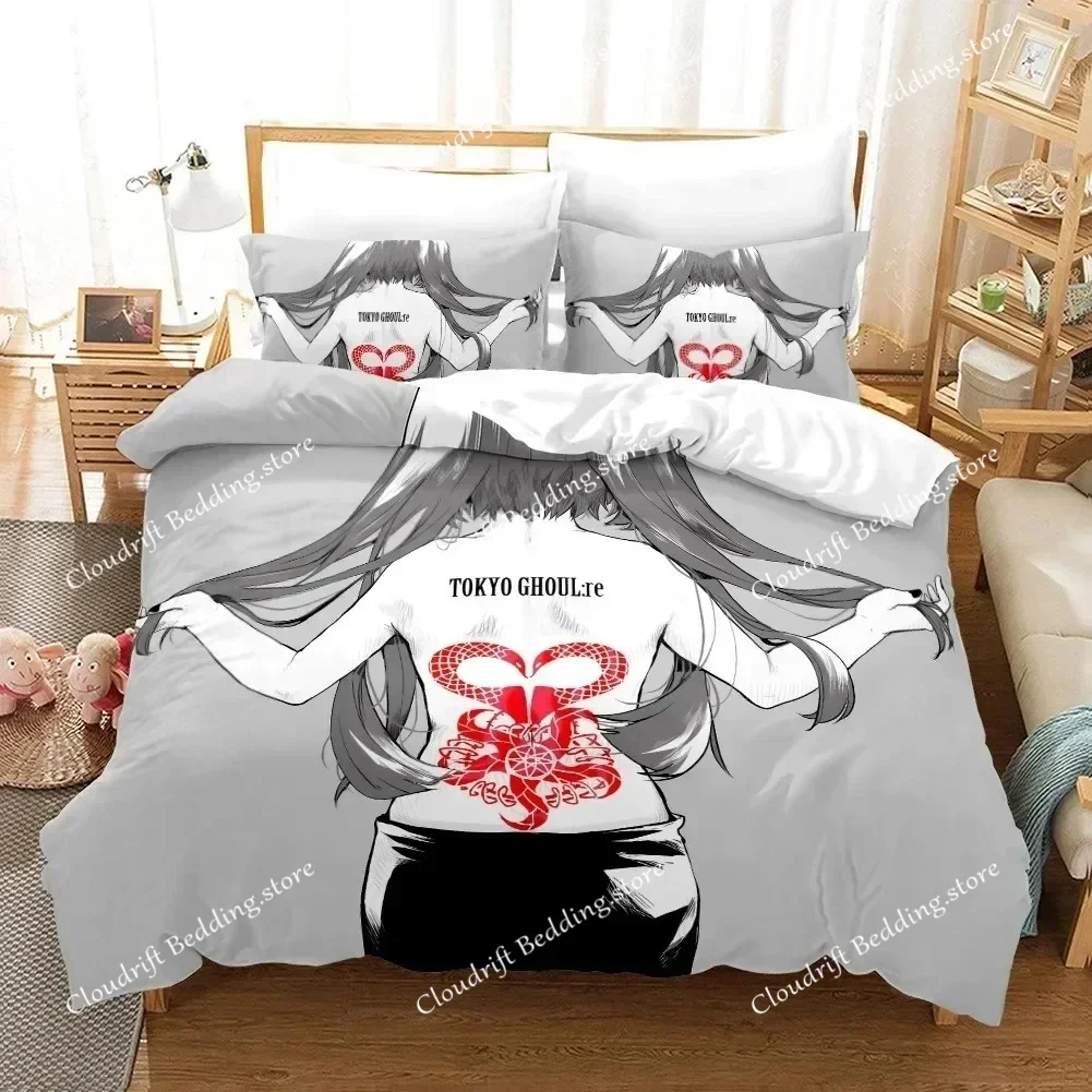3D Print Anime Tokyo Ghoul Kaneki Ken Bedding Set Duvet Cover Bed Set Pillowcase Comforter King Queen Size  Quilt Cover026