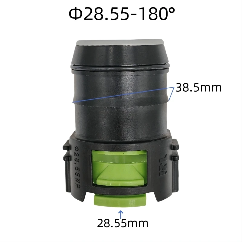 

28.55mm Plastic Green Card Clip Quick Plug Female Head Fuel Tank Filler Neck Fuel Hose Plastic Quick Connector 180 Degree Head