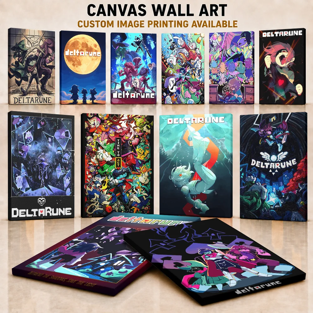 Retro Gaming Us - Poster su Tela Incorniciato di Deltarune,