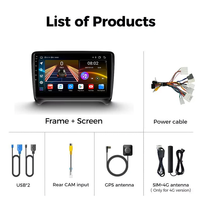 أندرويد 16 اللاسلكية Carplay السيارات لأودي TT 2 8J 2006 - 2014 راديو السيارة الوسائط المتعددة مشغل فيديو الملاحة ستيريو GPS 5G WIFI #6