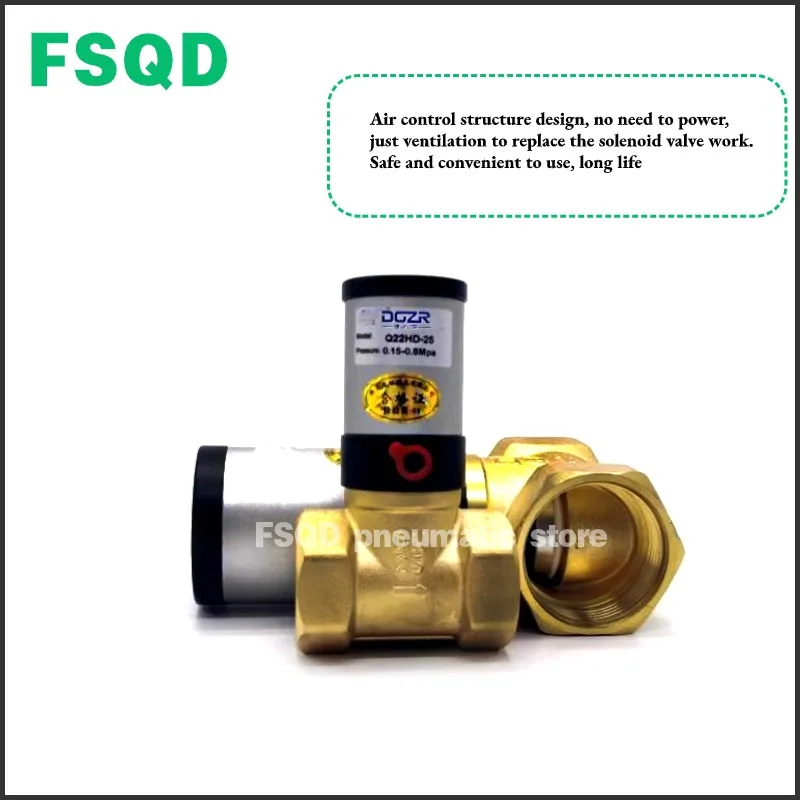 Q22HD-15 20 25 32 40 50 K Pneumatic Valve Cut-off Valve Vacuum Valve Fluid / Gas-controlled Valve Q22HD Series Pneumatic Tool
