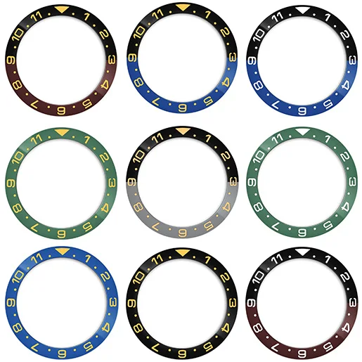 Ceramic 38mmx30.7mm GMT Watch Bezel Insert For Sub SKX007 SRPD Case NH35 Case 12 Hour Scale Bezel Ring