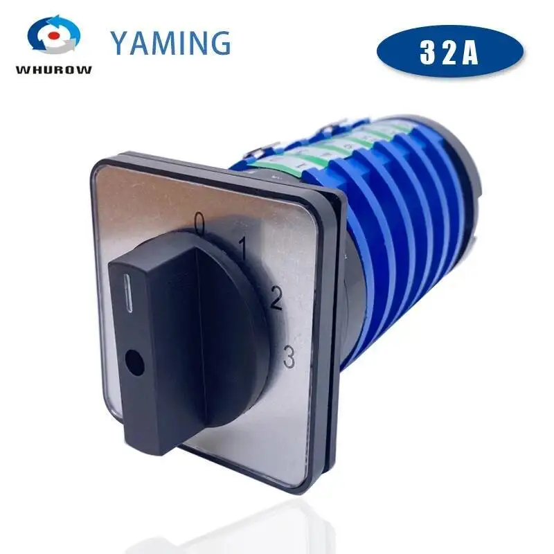 آلة لحام مفتاح كام دوار 6 أقطاب 4 مواقف KDHC-32/6x3 اتصال فضي 32A 500V التحكم اليدوي في الدائرة #2