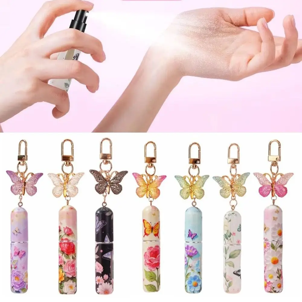 

Gift 5ml Mini Bottle Rotating Design Empty Refillable Bottle Bag Pendant Hanging Keychain Travel Bottle Travel Use