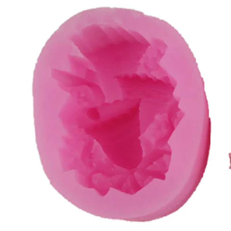 Pb-molde de sino de natal ferramentas de bolo de cozinha molde de sabão de silicone molde de pedra de aromaterapia molde de vela