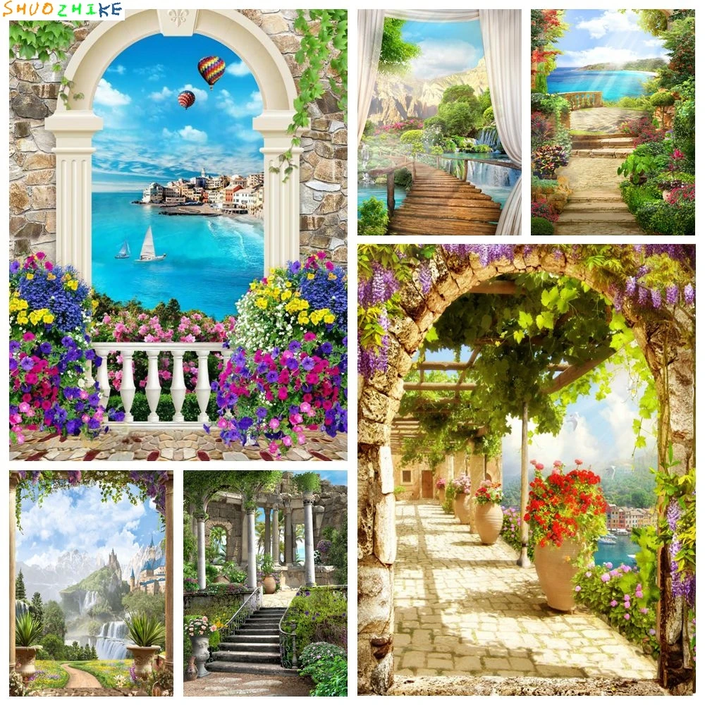 

Nature Scenery Photography Backdrop Birthday Party Wedding Bridal Shower Bride Portrait Photocall Background Decor Photo Studio