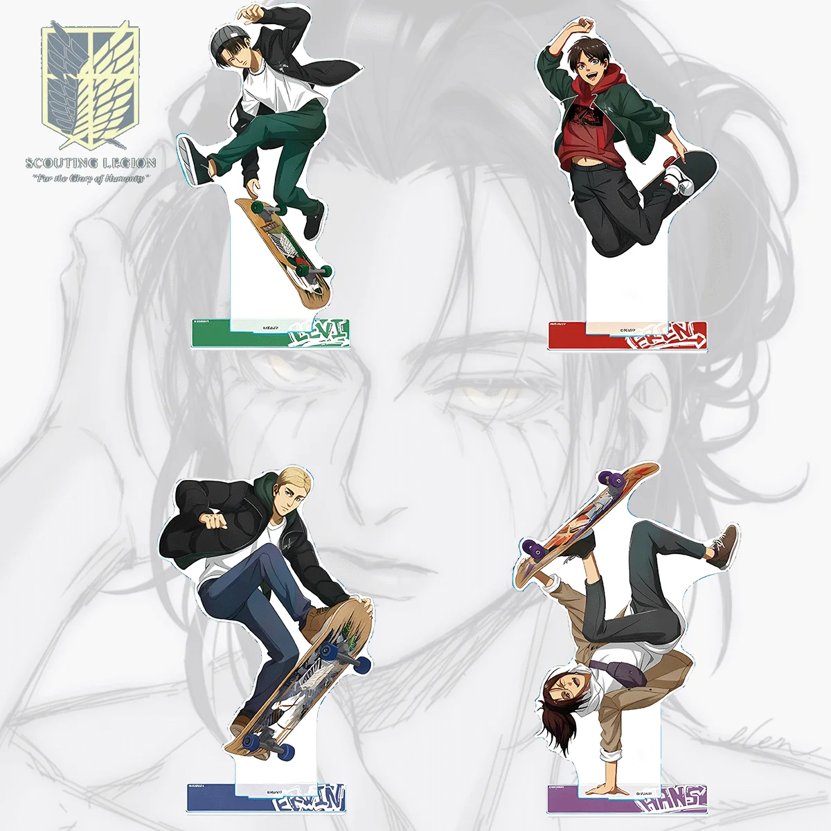Figura Acrílica de Ataque a los Titanes de 15 cm, Acrílico Transparente de Alta Calidad, Eren Yeager y Hange Zoe, Coleccionable, Regalo de San Valentín