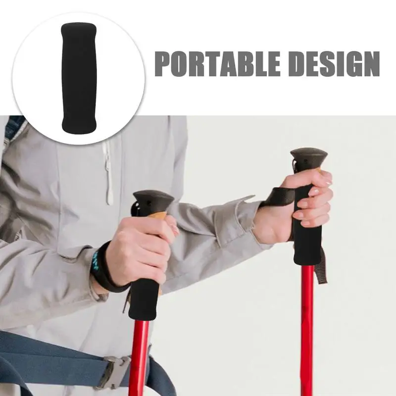 2 Pcs Walking Aid Handle Stick Walking Cane Handle Wraps Crutch Wraps Sponge Cane Reusable Grips Nonslip for Elder