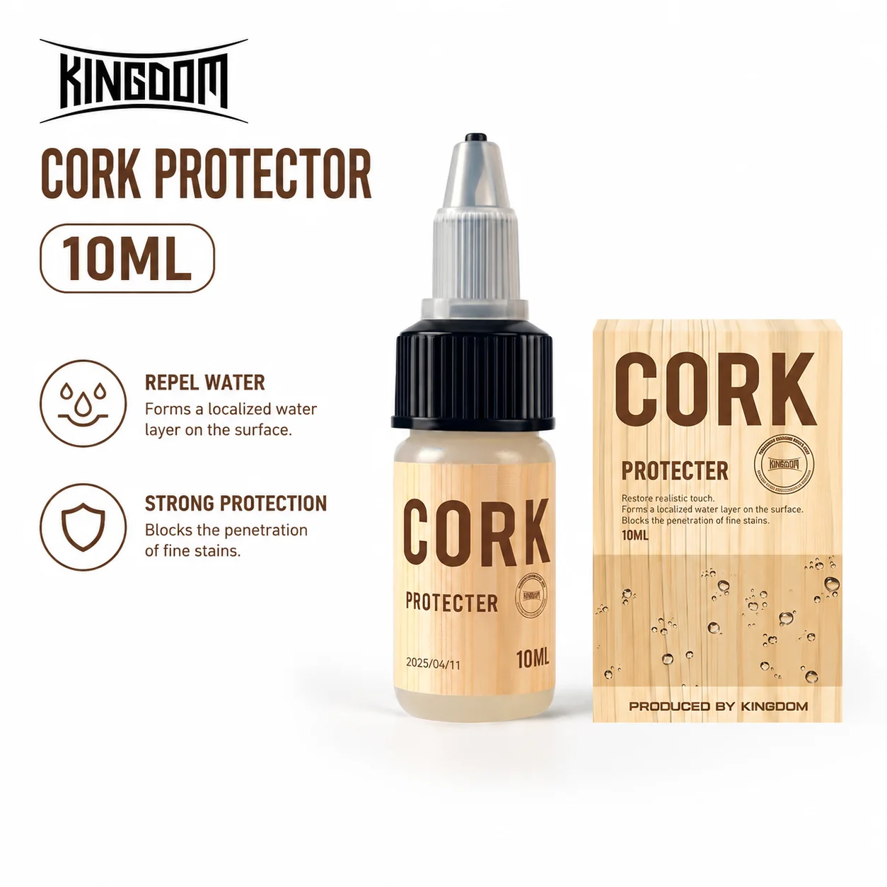Kingdom Rod Handle Cork Maintenance Paste 10ml Waterproof Anti-corrosion Crack-resistant Transparent Paste For Wood Protector