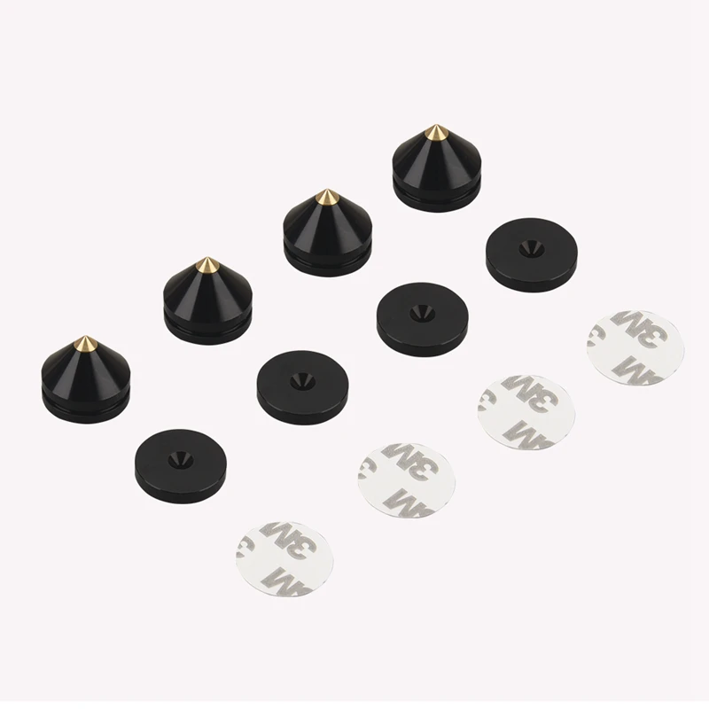 Hifidiy Sống 4 Bộ 4 Loa Chân Đệm Chân Hợp Kim Nhôm Kim Loại (Không Phải Gỗ Tự Nhiên) gai Nón Tầng Nail Chân M23 * 20