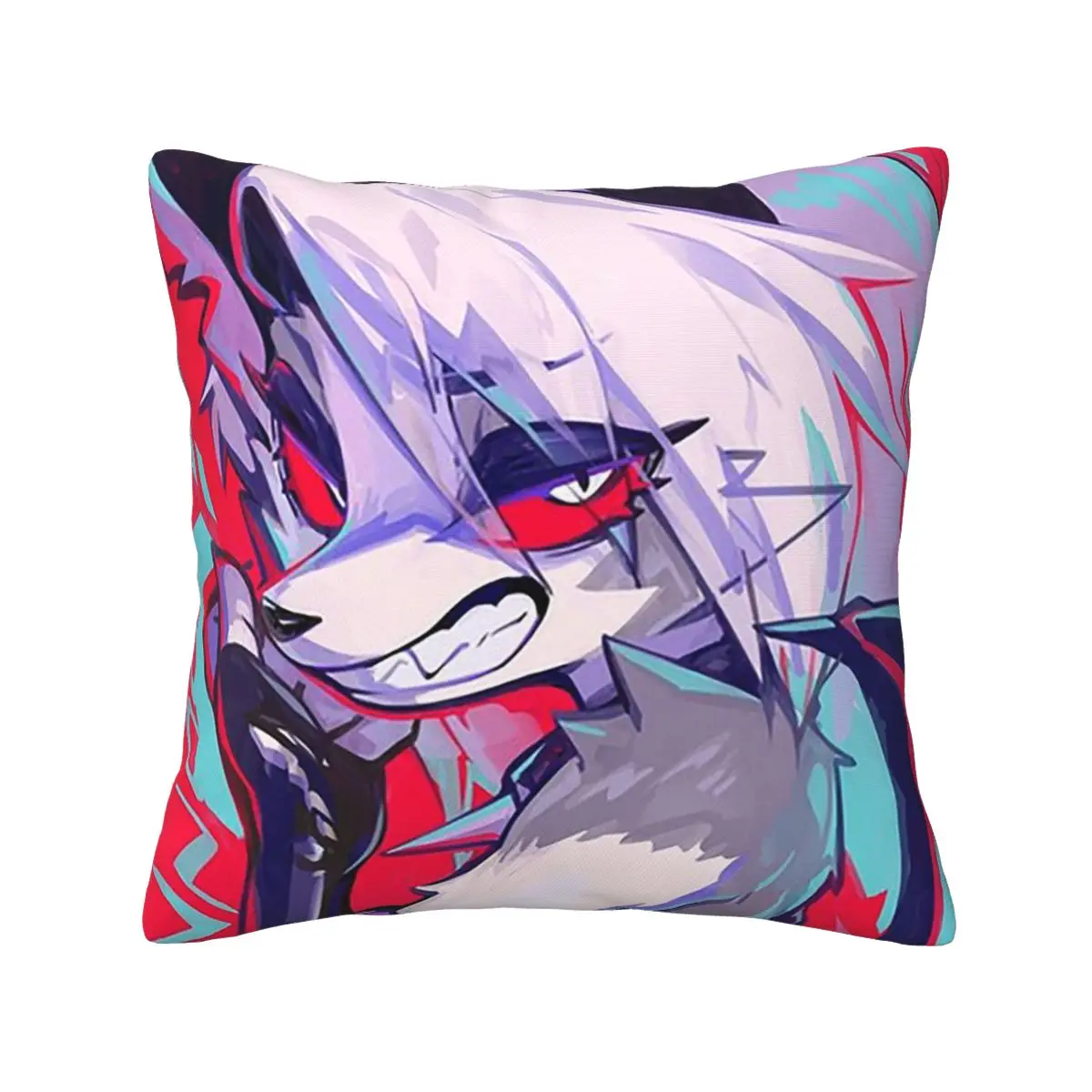 Loona Square Pillowcase Pillow Cover Cushion Zip Decorative Comfort Throw Pillow for Home Sofa