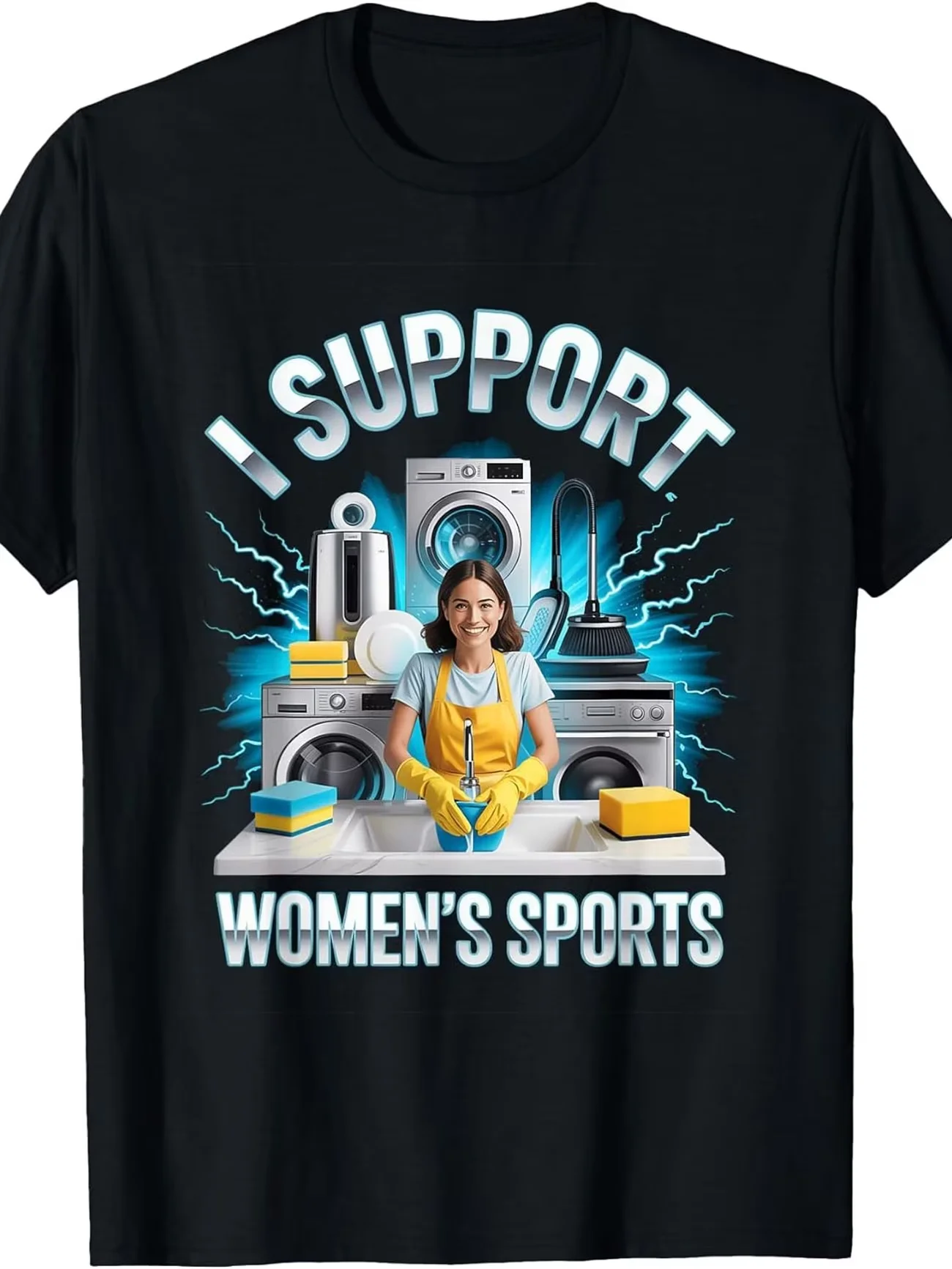 Men's Women Meme I Support Women's Sports T Shirt Streetwear Oversized Tee Summer Casual Cotton Tops Ironic Humor Vintage Gifts