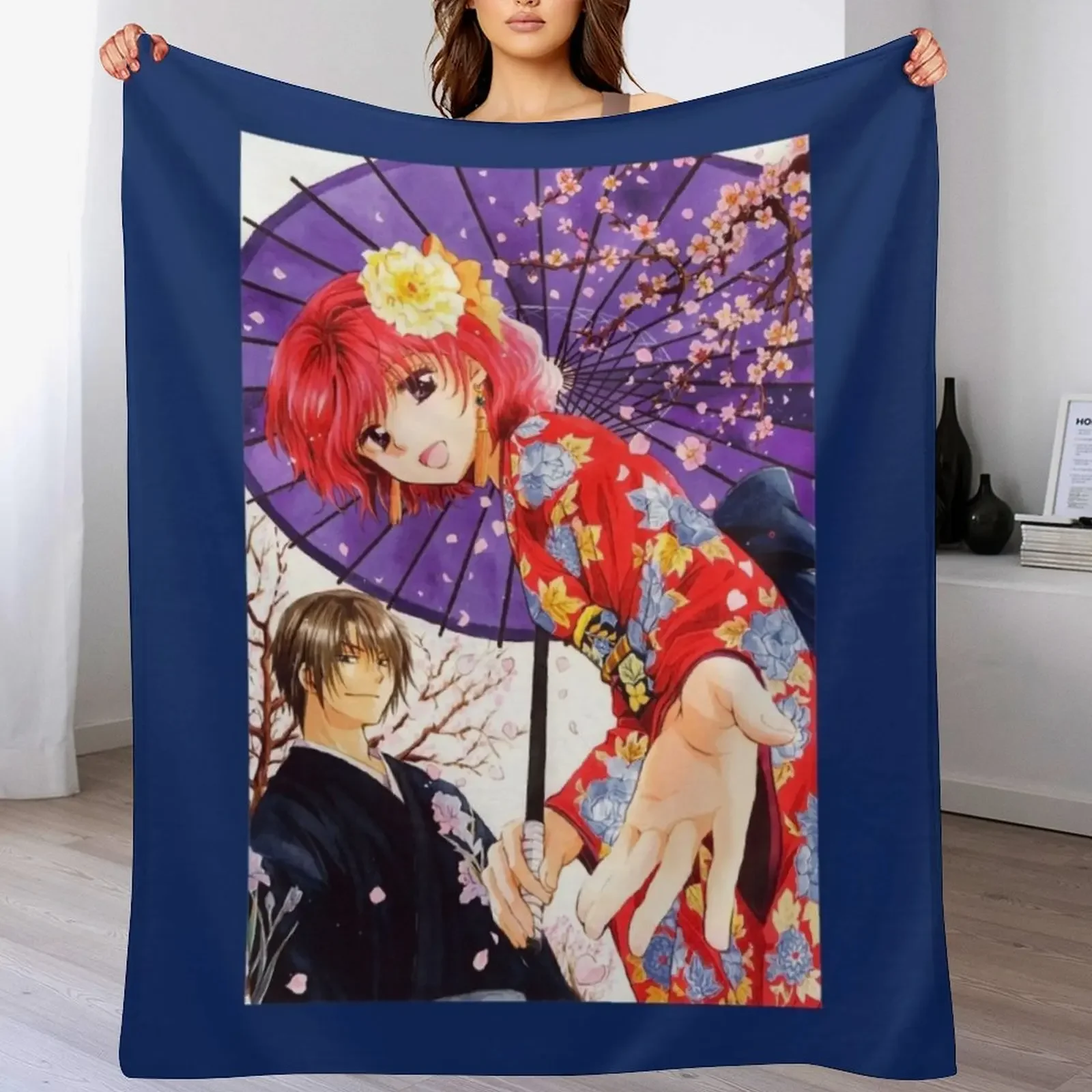 

Yona and Hak Throw Blanket funny gift Hairy wednesday Blankets